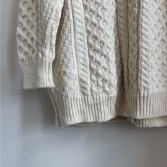 Aran Crafts Cream Cable Knit Fishermen Sweater - Made in Ireland - Picture 8 of 8
